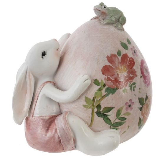 Фигурка декоративная "Заяц с яйцом", L10 W9 H10 см