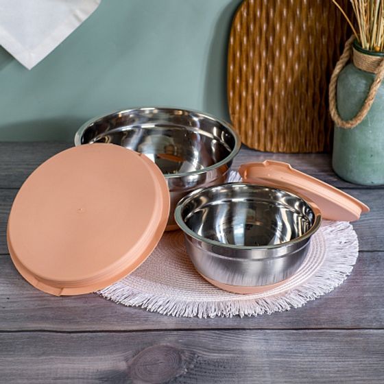 Набор мисок с крышками SCANDINAVIA 2шт 1.5л+2.4л