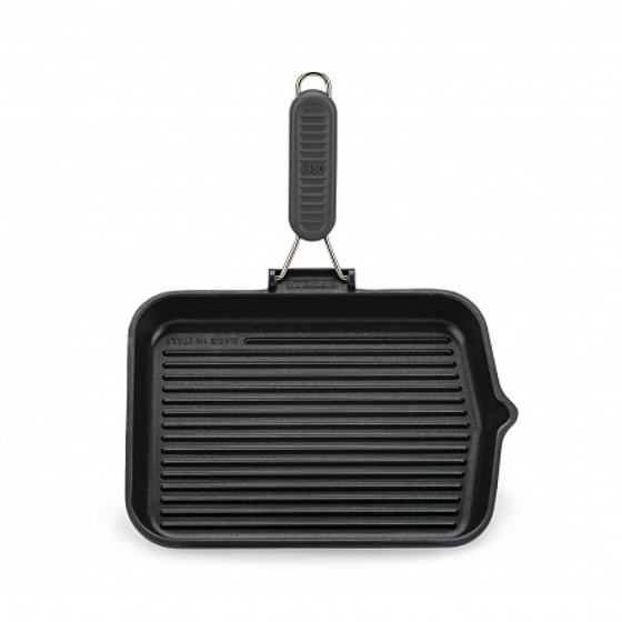 Сковорода-гриль SAPORELAX GREY 36x26см со складной ручкой