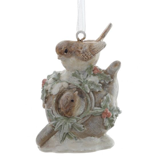 Фигурка декоративная подвесная "Птички", L5 W4 H6,5 см, 3в.