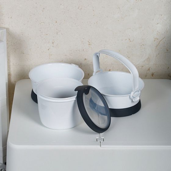 Дорожный набор для кормления собаки PET LIFE белый/cерый 1.5л