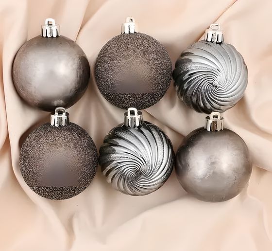 !09 Набор елочных шаров (набор 8 штук) "Нетун", d=6 см, цвет микс