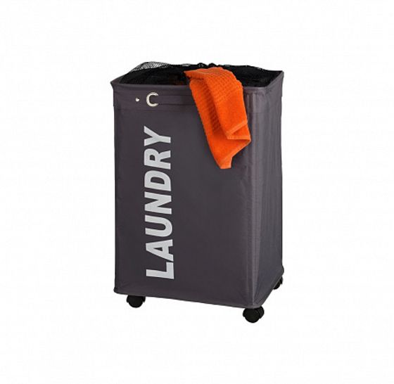 Корзина для белья QUADRO серая
