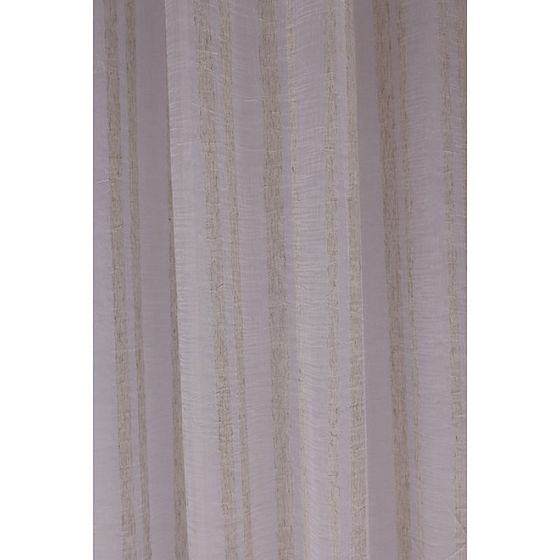 !Тюль " Сабина" 300*280 см., бежевая с полосами, шторная лента
