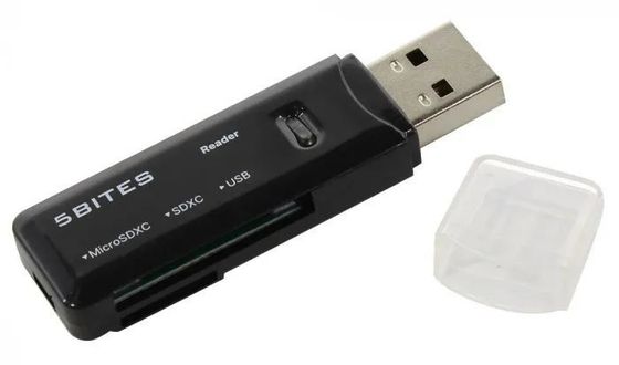 Кардридер 5bites RE3-200BK USB3.0 / SD / TF / USB PLUG / BLACK