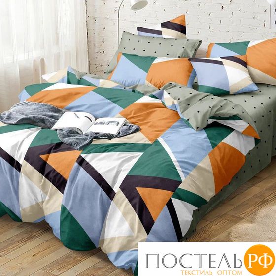 КПБ CL HOME Поплин &quot;Pure Cotton&quot; двуспальный 175*215*1 200*220*1(±5) 70*70*2(±2) в ПВХ 20/301-PC/CL