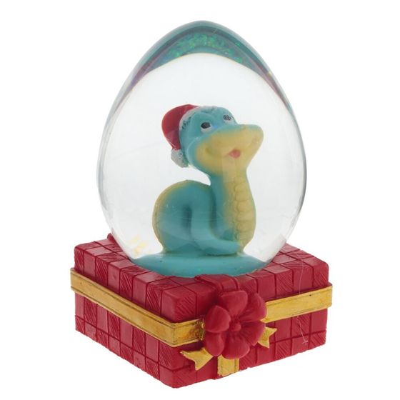 Фигурка декоративная в стекл шаре &quot;Змея&quot;, D6.5 см, L6 W6,5 H10 см, 4в.