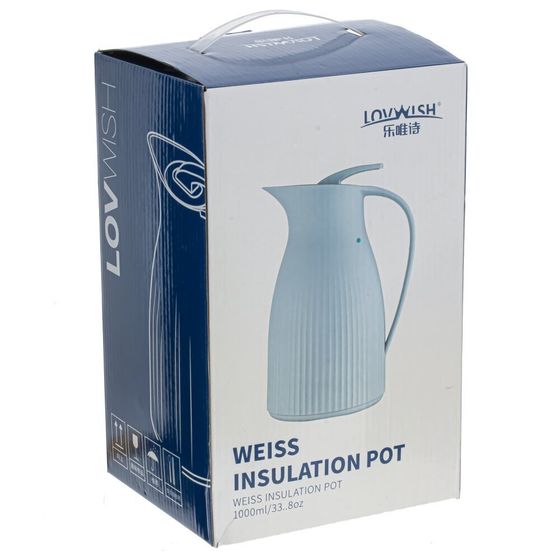 Термос, 1000 мл, L19 W14 H26 см, дизайн микс