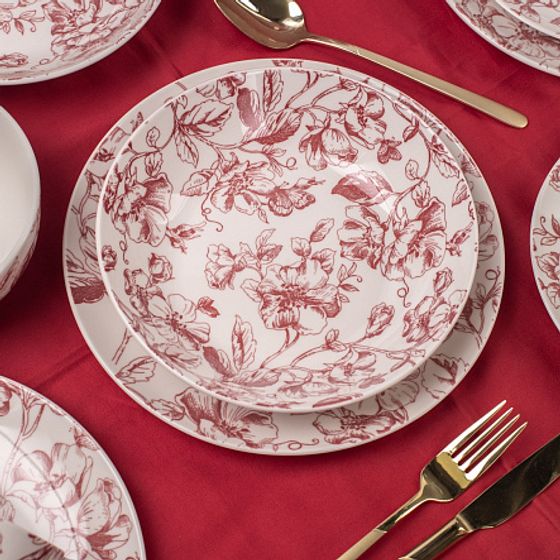 Тарелка суповая BOTANICA бордо 20.5см 660мл