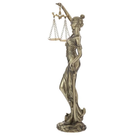 Фигурка декоративная "Фемида", L10 W7 H30 см