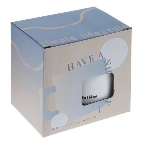 Кружка с крышкой, 360 мл, L14 W10 H12 см, 4в.