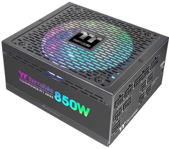 Блок питания 850W ATX Thermaltake Toughpower PF1 ARGB 80+ platinum 24+2x(4+4) pin APFC 140mm fan color LED 12xSATA Cab Manag RTL