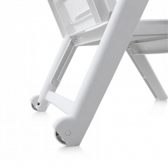 Шезлонг CAIMAN белый складной