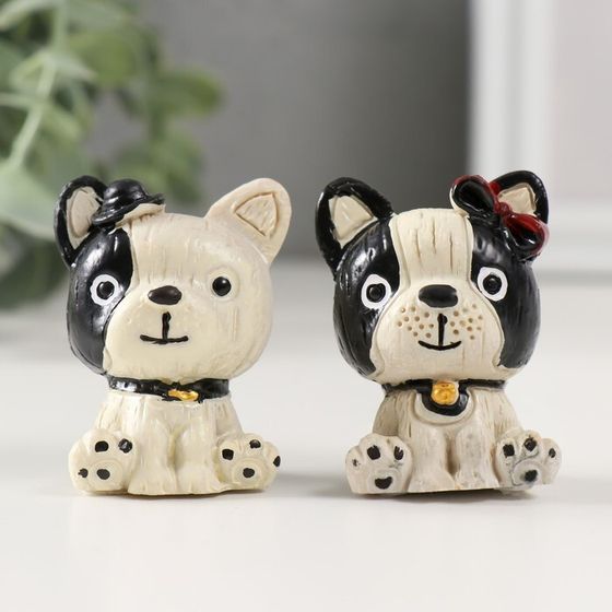 Фигурка полистоун «Милая собака», 3×4×5 см, МИКС