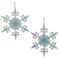 Украшение новогоднее &quot;Снежинка&quot;, L13 W1,5 H14 см, 2в.