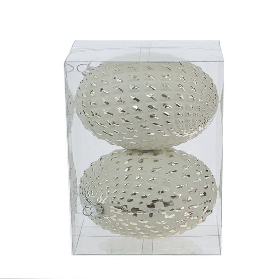 Набор из 2шт Украшение новогоднее "Шар", D 9 см, L10 W10 H19,5 см