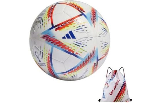 Футбольный мяч Adidas Size 5 Soccer TPU Machine Stitched Unisex Белый/Синий/Красный/Желтый