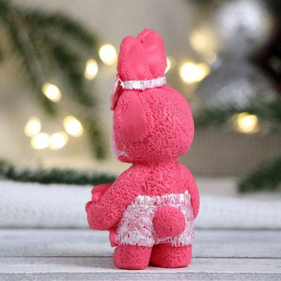 !Фигурное мыло 2 штуки &quot;Зайка с зайцем&quot; розовый с белым, 79гр