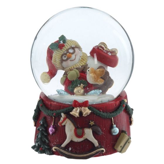 Фигурка декоративная &quot;Снеговик&quot; в стекл шаре, D 6.5 см, L6,5 W7 H9 см, 2в.