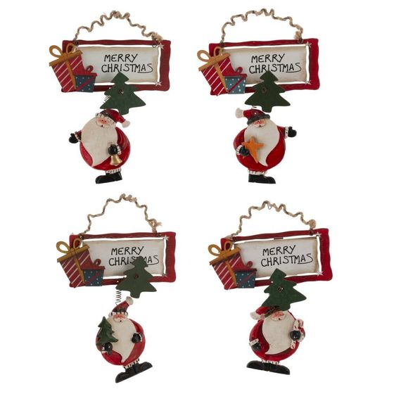 Изделие декоративное подвесное &quot;Дед Мороз&quot;, L14 W0,5 H19 см, 4в.