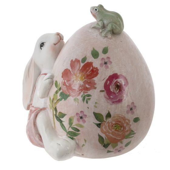 Фигурка декоративная "Заяц с яйцом", L10 W9 H10 см