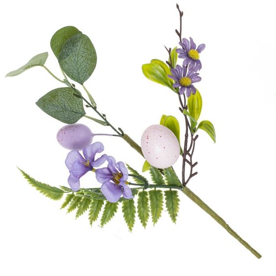 Ветка искусственная &quot;Пасхальная&quot;, L19 W6 H32,5 см, 4в.