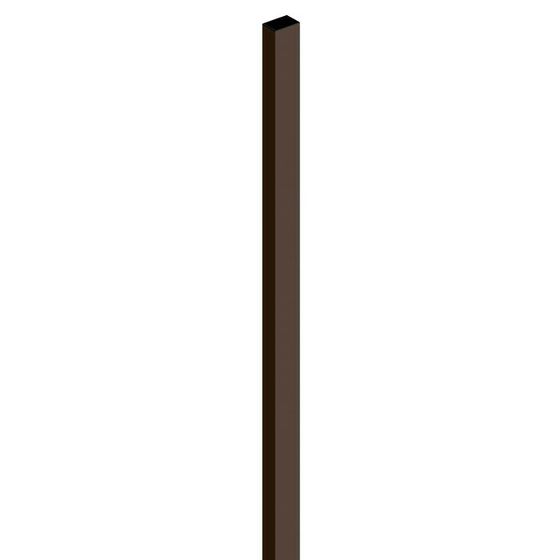 Столб, 6 см × 4 см × 200 см, с заглушкой, цвет шоколад, &quot;Преграда&quot;