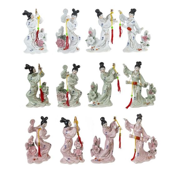 Фигурка декоративная &quot;Гейша&quot; (блок 4 шт), Д11,5 Ш6,5 В15 см, 4в.