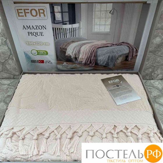 S5116/06 Покрывало EFOR AMAZON махровое (200*220) персиковый SOMON