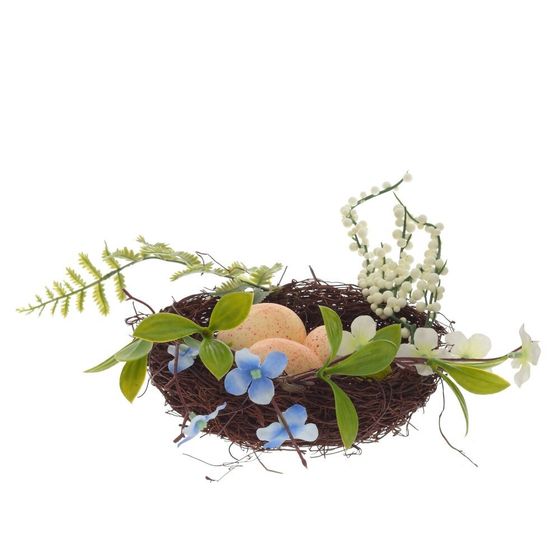 Изделие декоративное &quot;Гнездо пасхальное&quot;, L16 W16 H6 см, 3в.