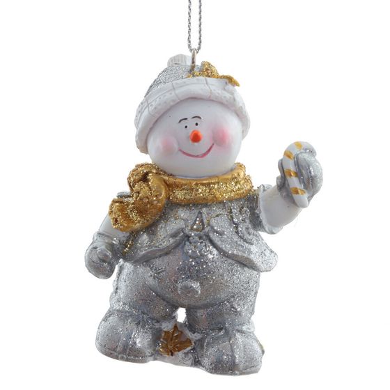Украшение новогоднее "Снеговик, L5 W4 H7 см, 4в.