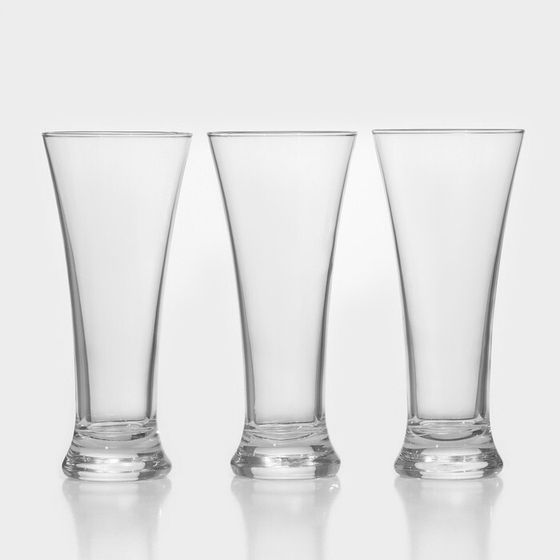 Стаканы для пива Paşabahçe Pub, 320 мл, стекло, прозрачные, набор 3 шт