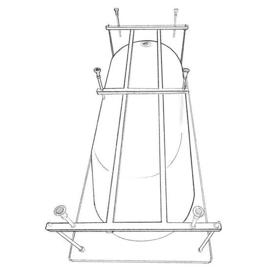 Каркас для ванны Eurolux SPARTA E5016090048, 160 х 100 см