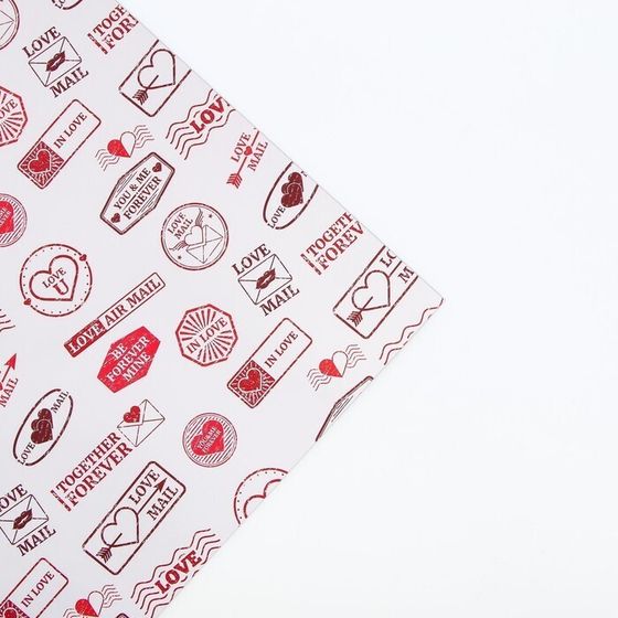 !Бумага крафтовая Love, (2 шт) 70 × 100 см