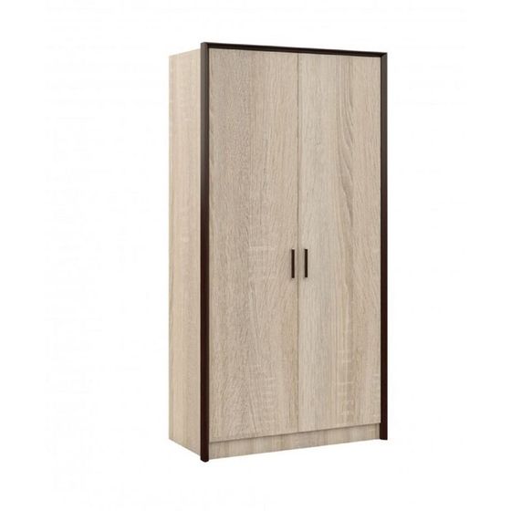 Шкаф 2-х дверный «Эшли», 913 × 583 × 2118 мм, цвет венге / дуб сонома