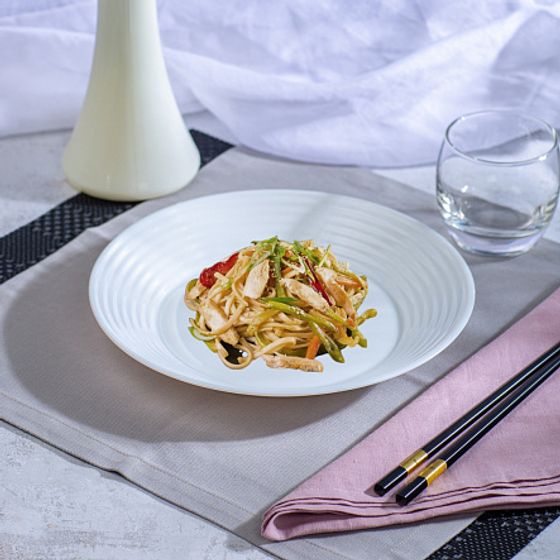 Столовый набор АРЕНА БЛЭК ЭНД УАЙТ 18 предметов