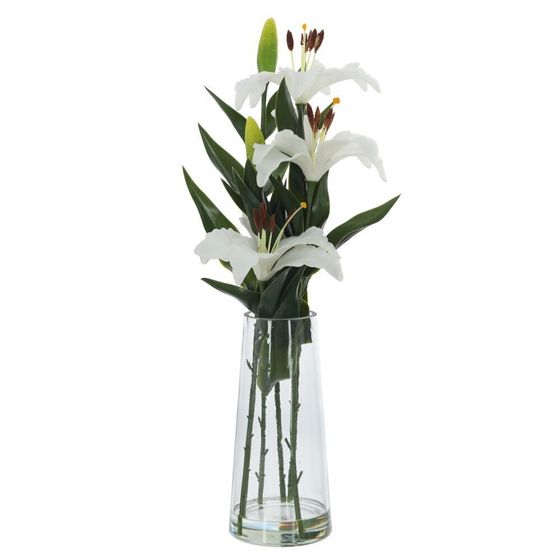 !09 Цветочная композиция &quot;Лилии&quot;, L14 W14 H50 см