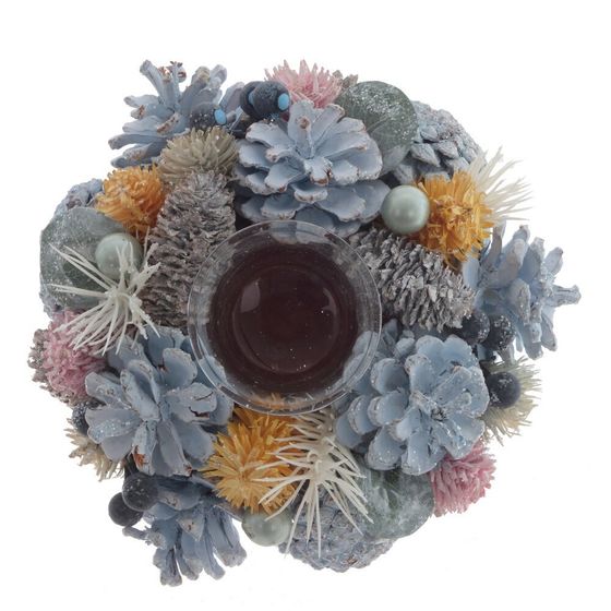 Подсвечник &quot;Новогодняя композиция&quot;, L17 W17 H8 см