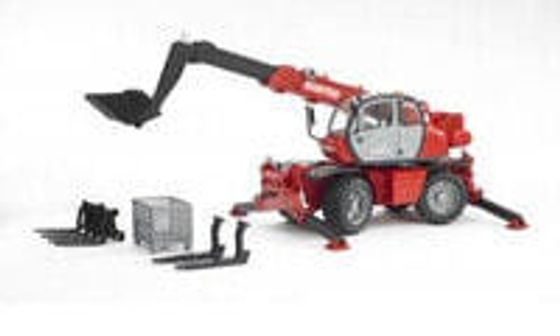 Погрузчик Bruder колесный Manitou MRT 2150 с ковшом 02-129 1:16 52 см