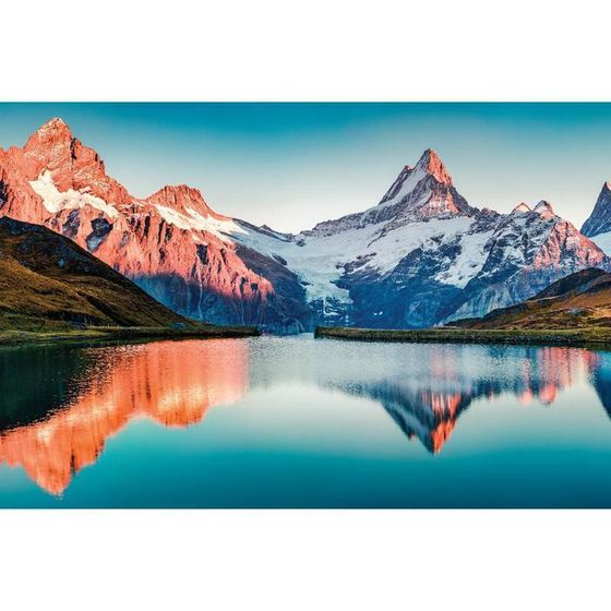 Фотобаннер, 300 × 200 см, с фотопечатью, люверсы шаг 1 м, «Горное озеро», Greengo
