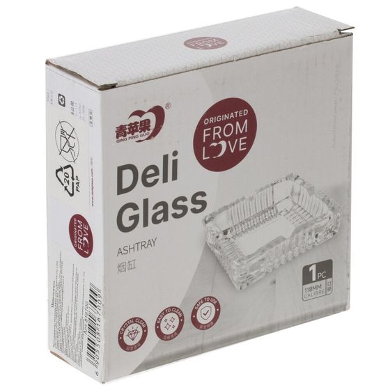 Пепельница, L12 W12 H3,5 см