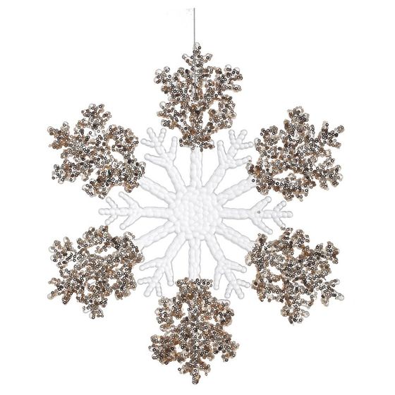 Изделие декоративное подвесное &quot;Снежинка&quot;, L31,5 W0,5 H31,5 см, 3в.