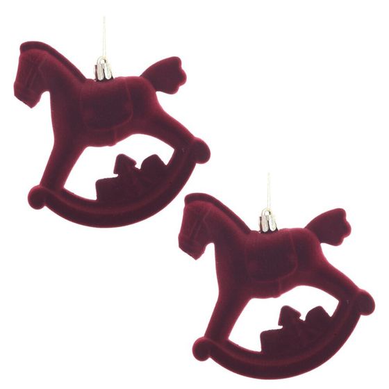 Набор из 2шт, Украшение новогоднее &quot;Лошадка&quot;, L10 W5 H11 см