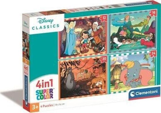 Clementoni CLE puzzle 4w1 Disney Classic 21523