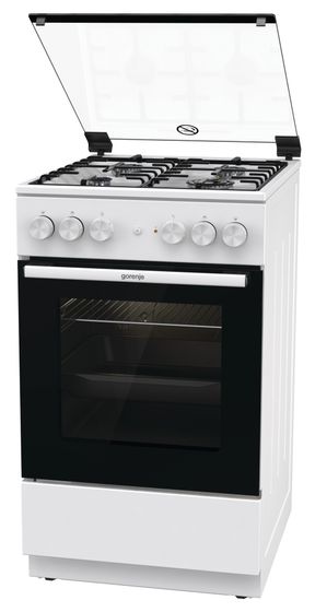 Плита комбинированная Gorenje GK5A21WH белый/черный (стеклянная крышка) реш.сталь