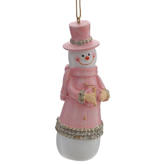 Фигурка декоративная подвесная &quot;Снеговик&quot;, L4 W3,5 H11,5 см, 2в.