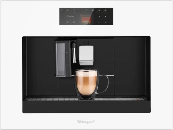 Кофемашина встраиваемая Weissgauff WCMI-572 Touch Cappuccino 1400Вт белый/черный