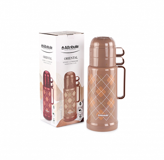 Термос ORIENTAL 1л 2 чашки