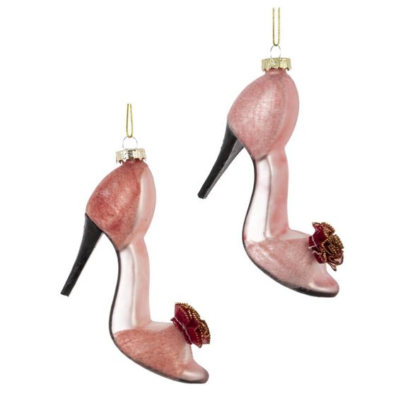 Украшение новогоднее "Туфелька", L9,5 W3,5 H9,5 см, 2в.