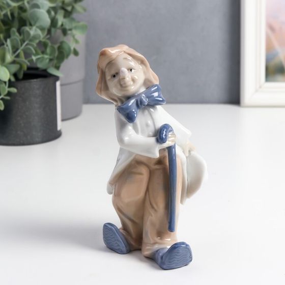Фигурка керамика «Клоун с тросточкой», кобальт, 17×8×8.5 см